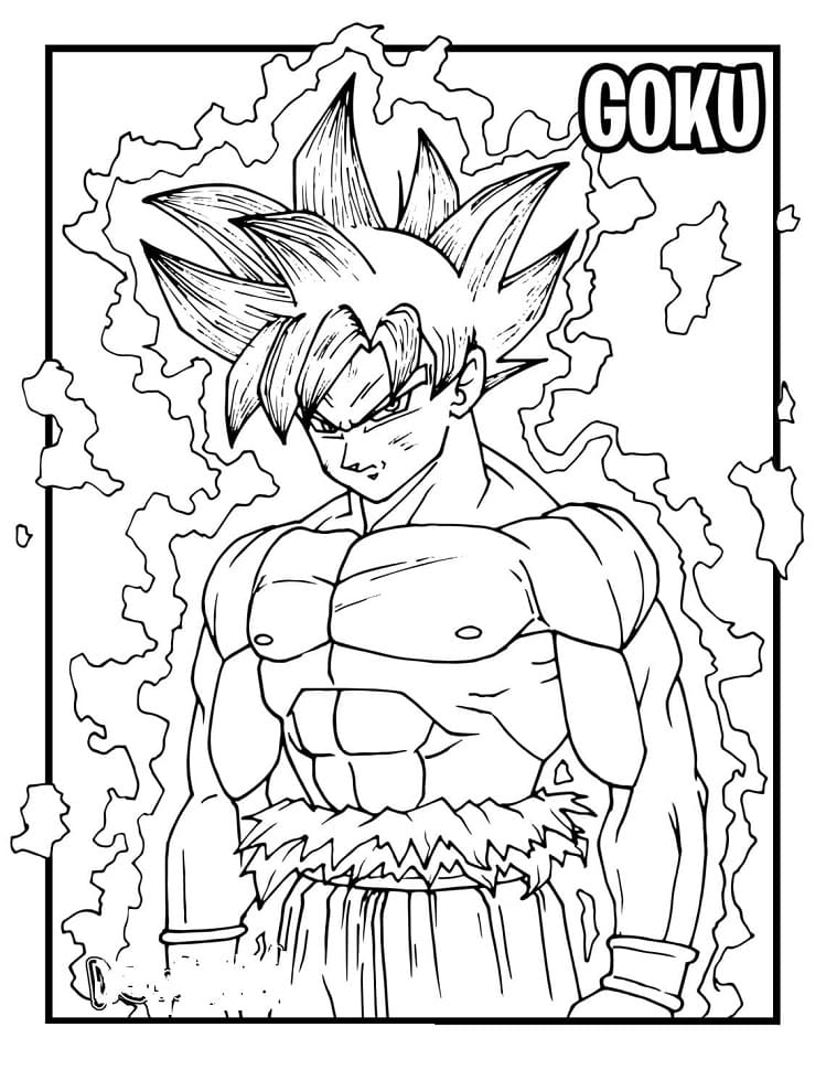 Goku Super Saiyan Coloring Pages Free Printable 52