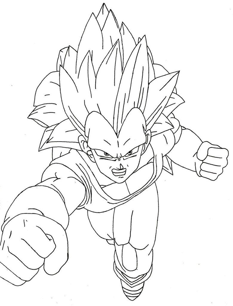 Goku Super Saiyan Coloring Pages Free Printable 61