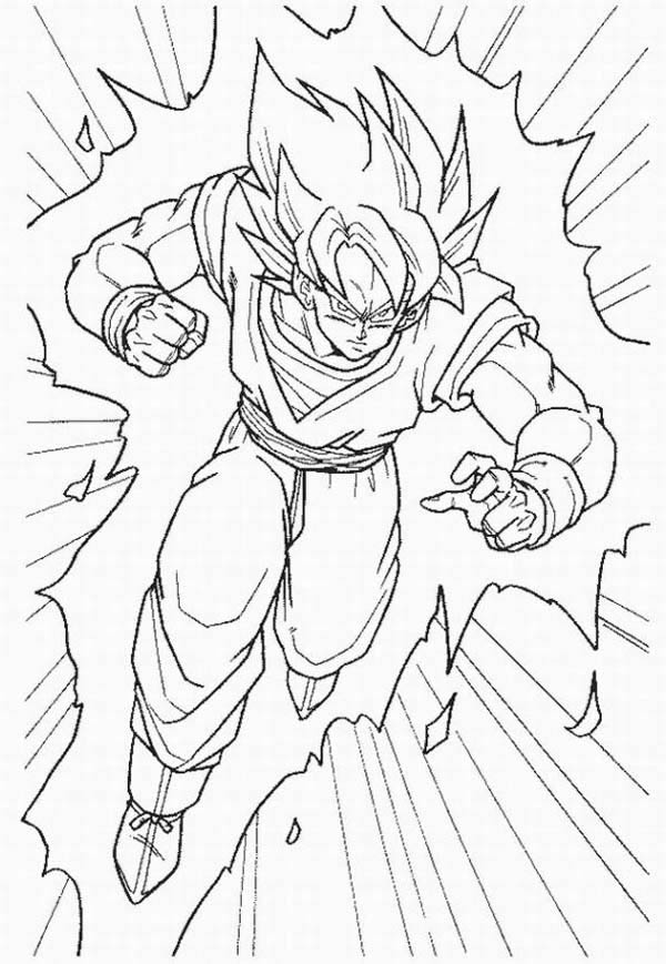 Goku Super Saiyan Coloring Pages Free Printable 64