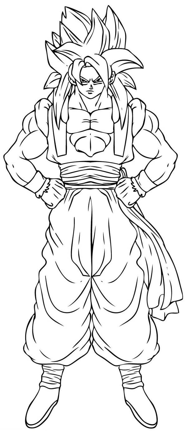 Goku Super Saiyan Coloring Pages Free Printable 73