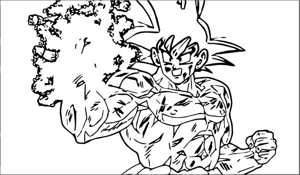 Goku Super Saiyan Coloring Pages Free Printable 74