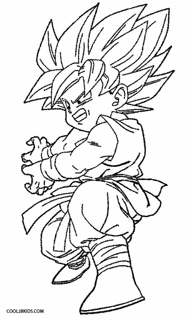 Goku Super Saiyan Coloring Pages Free Printable 76