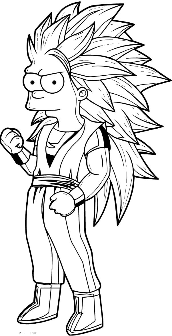 Goku Super Saiyan Coloring Pages Free Printable 78