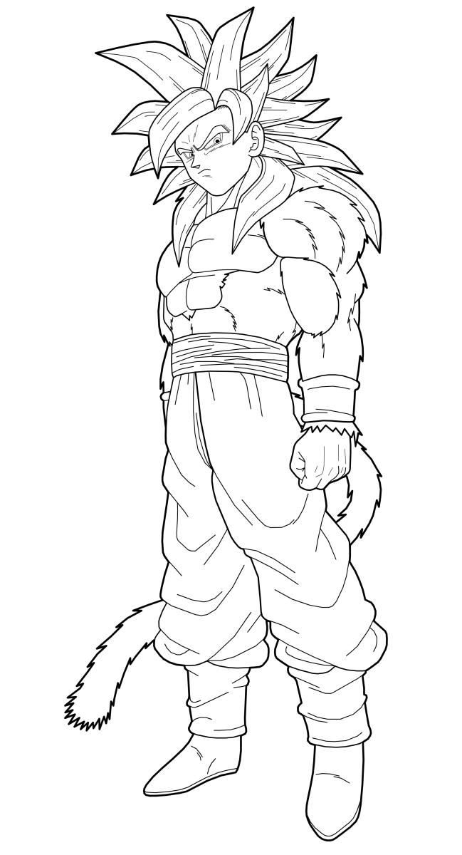 Goku Super Saiyan Coloring Pages Free Printable 8