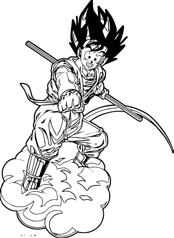 Goku Super Saiyan Coloring Pages Free Printable 83