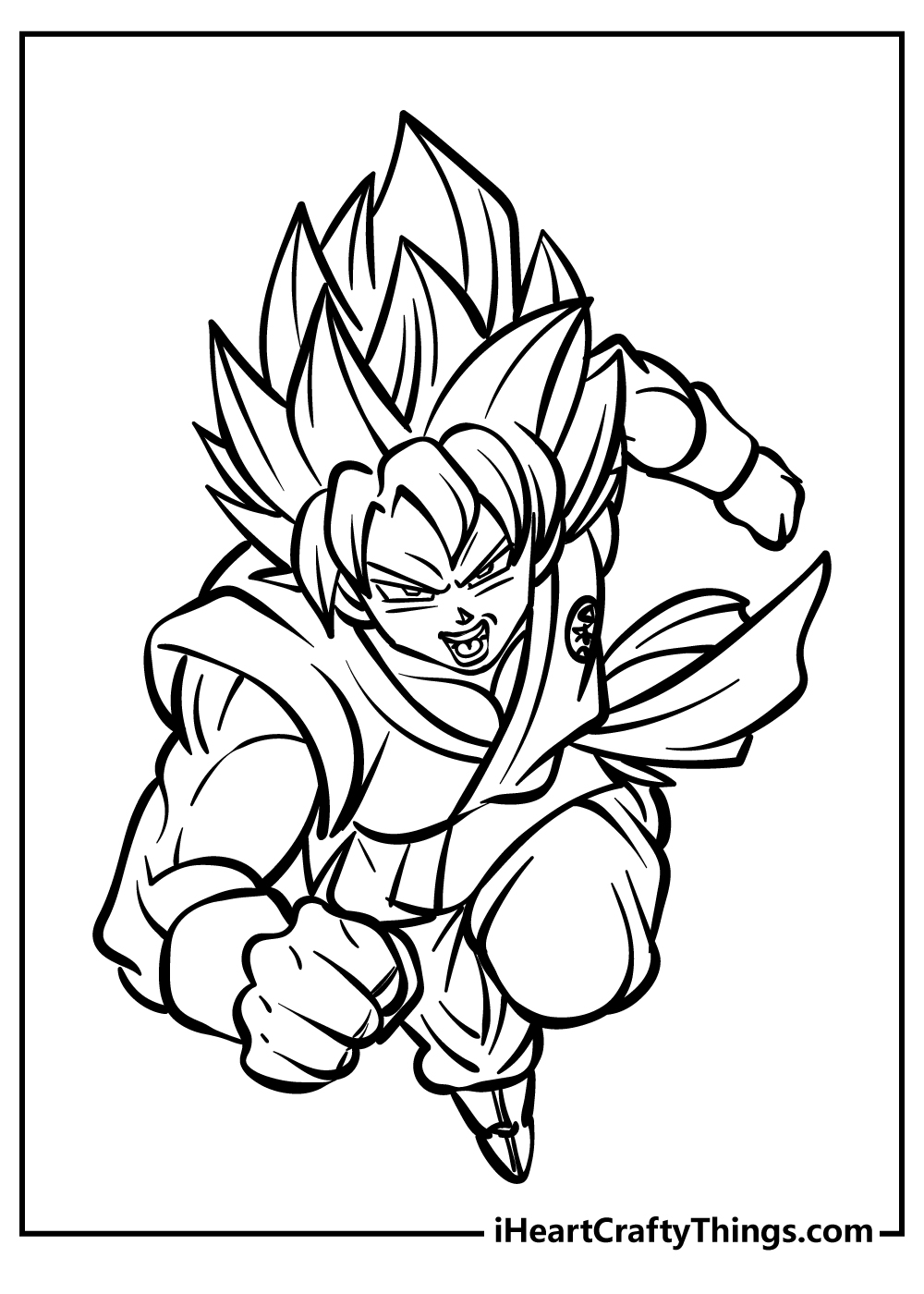 Goku Super Saiyan Coloring Pages Free Printable 84