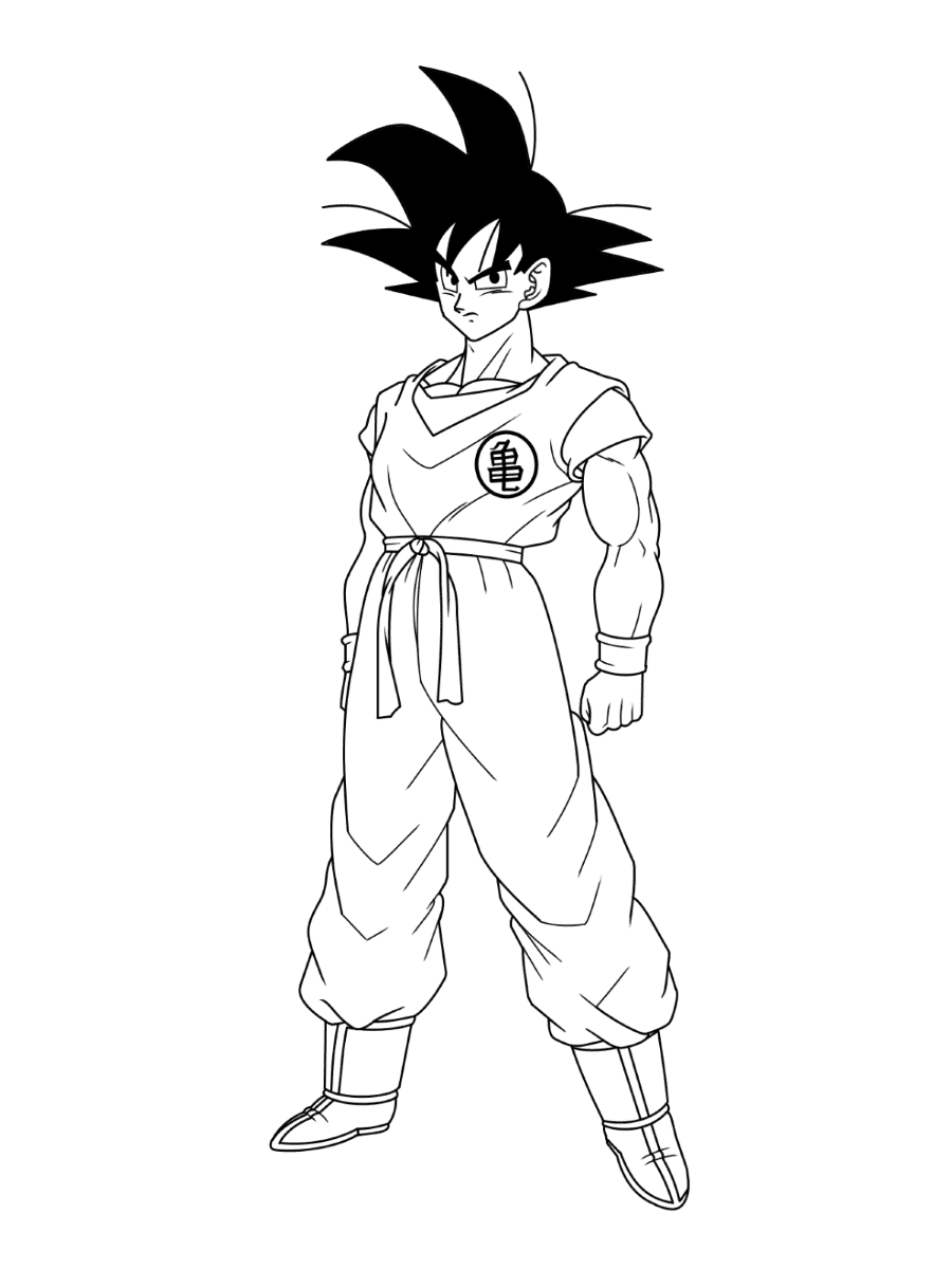 Goku Super Saiyan Coloring Pages Free Printable 86