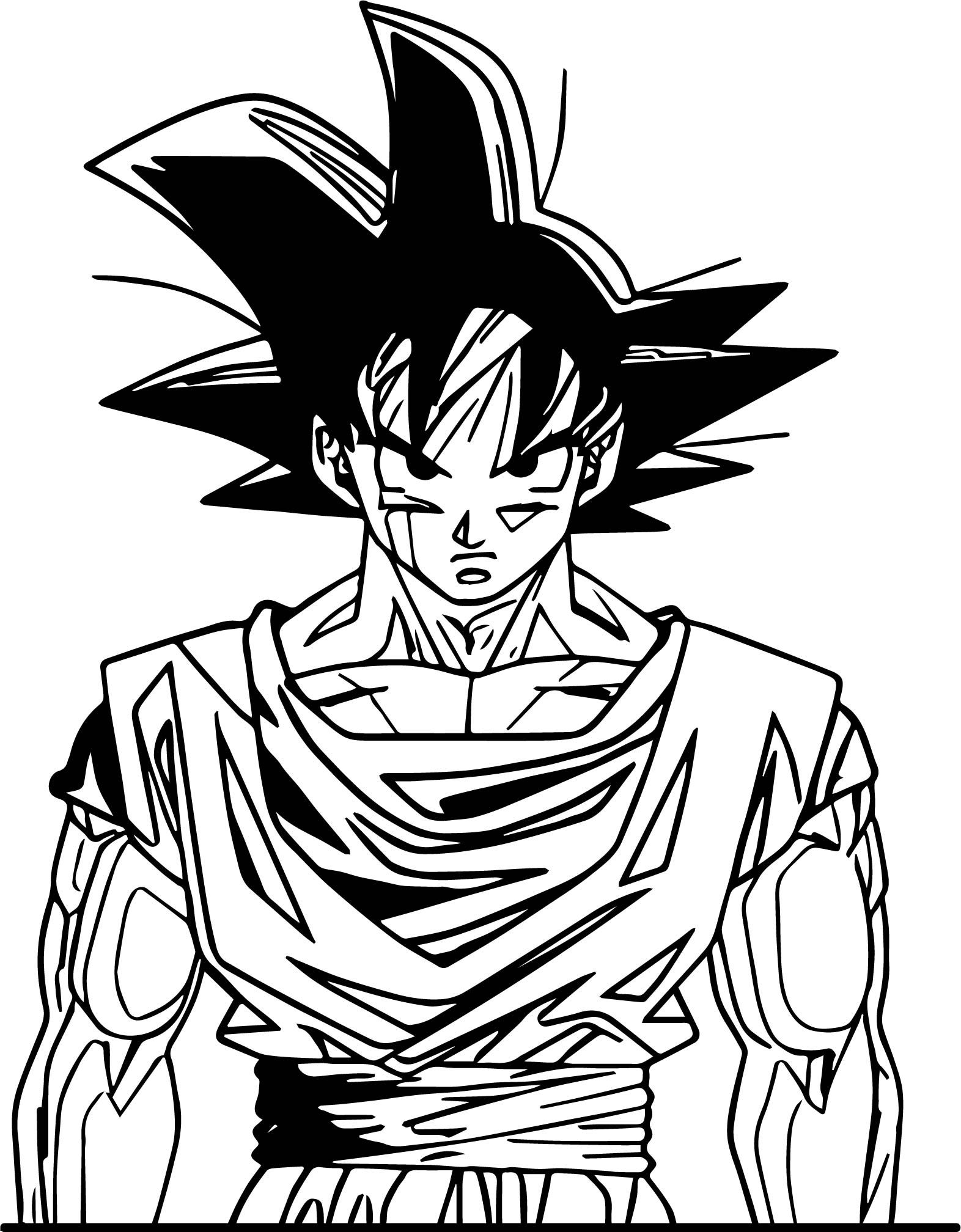 Goku Super Saiyan Coloring Pages Free Printable 88