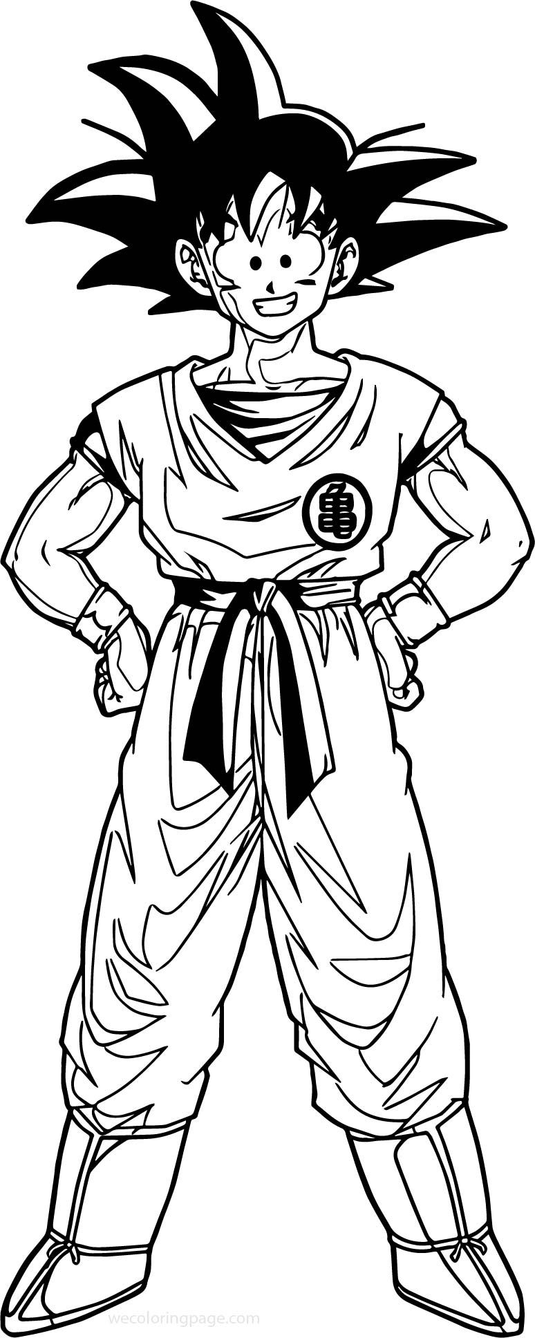 Goku Super Saiyan Coloring Pages Free Printable 90