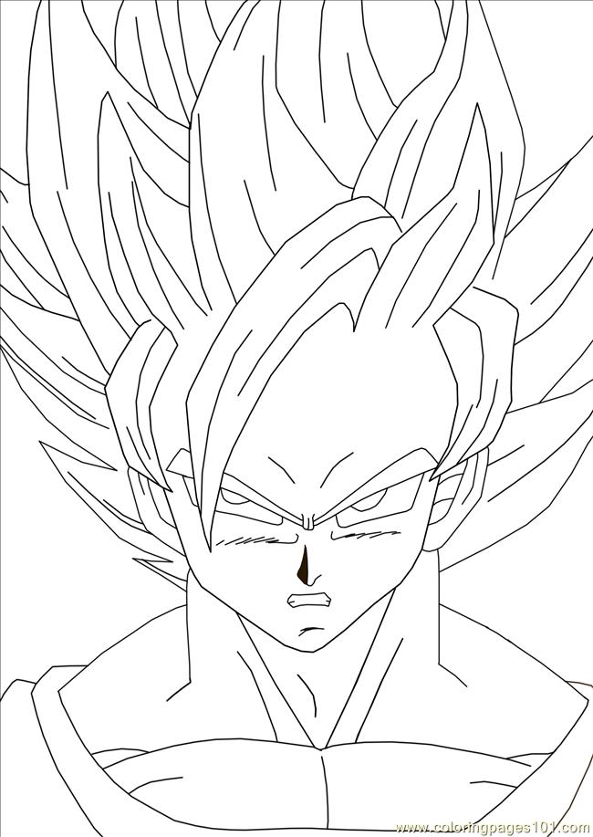 Goku Super Saiyan Coloring Pages Free Printable 98