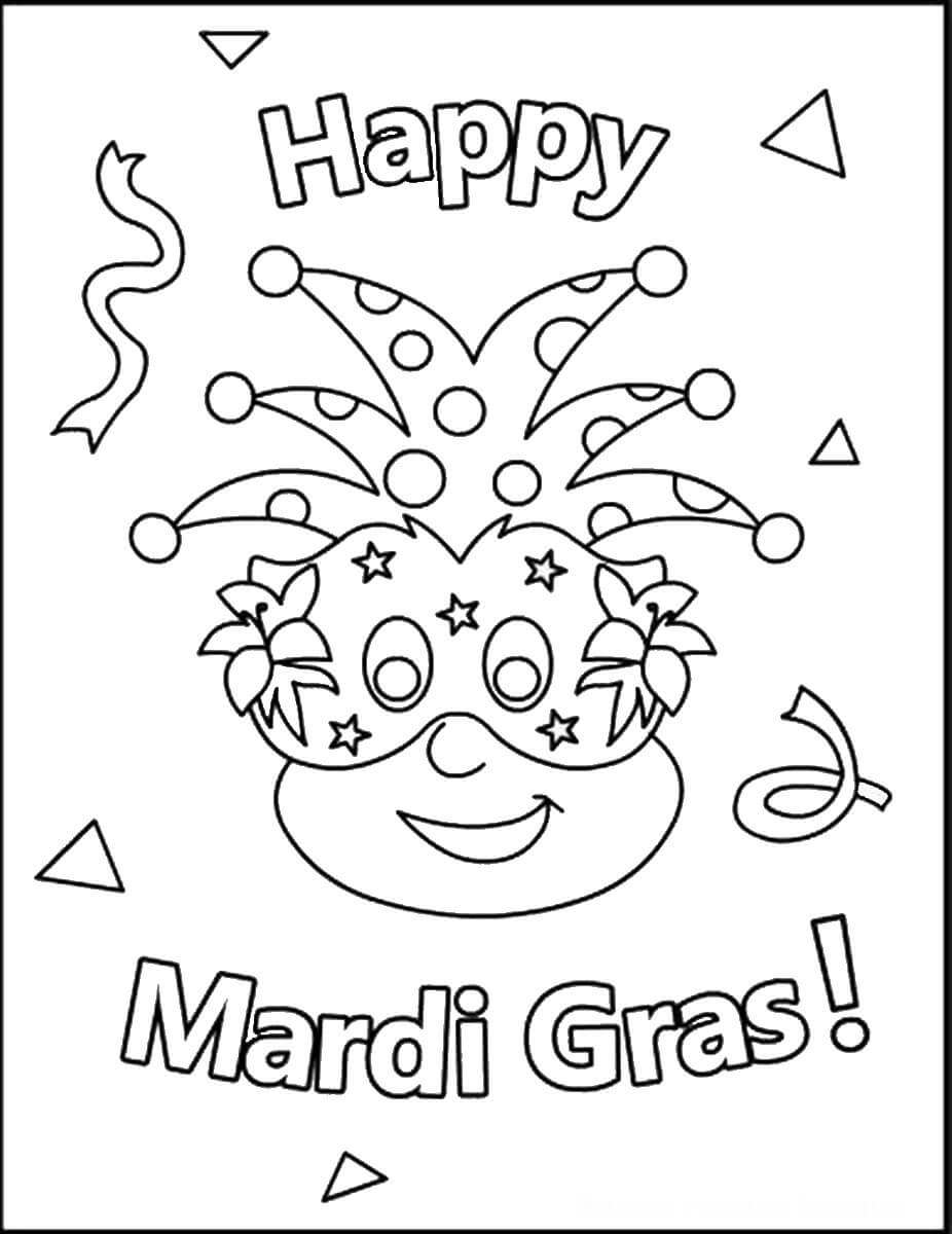 Mardi Gras Coloring Pages FREE Printable 1