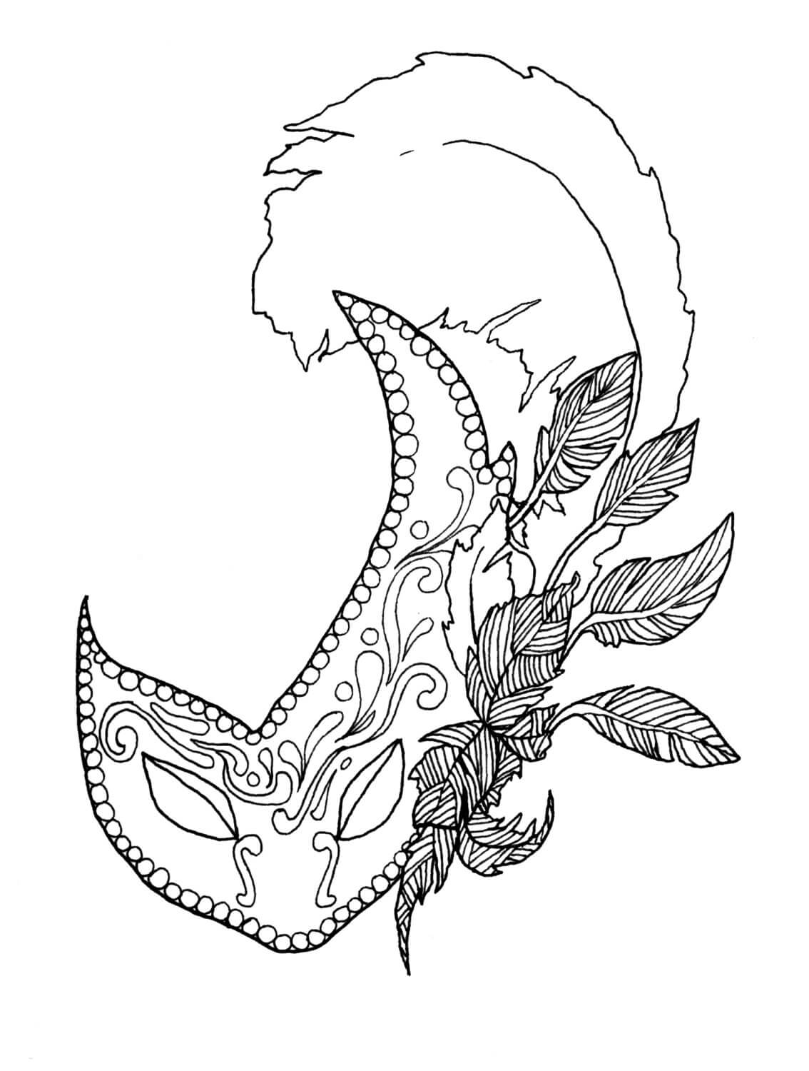 Mardi Gras Coloring Pages FREE Printable 12