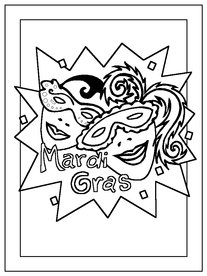 Mardi Gras Coloring Pages FREE Printable 16