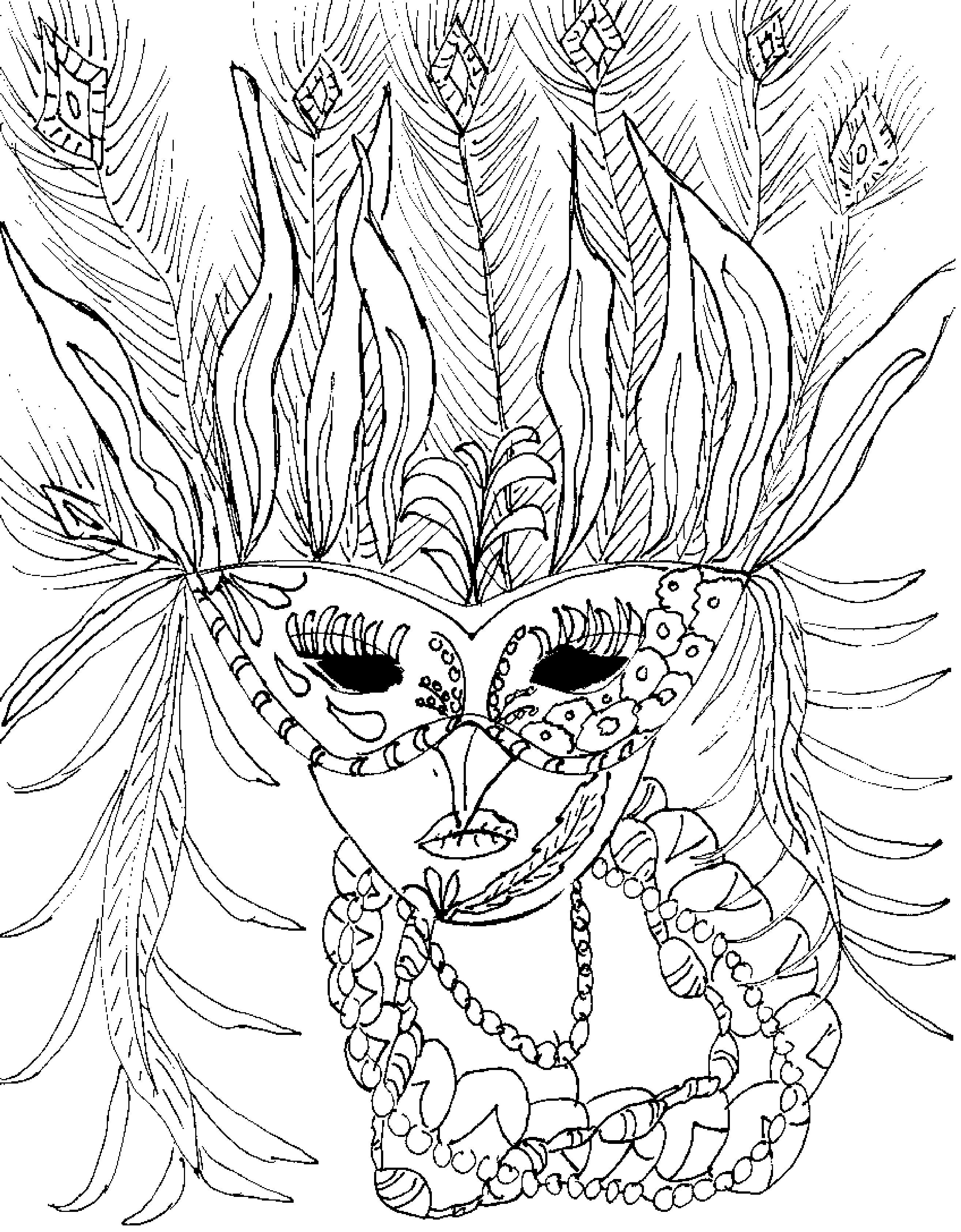 Mardi Gras Coloring Pages FREE Printable 17