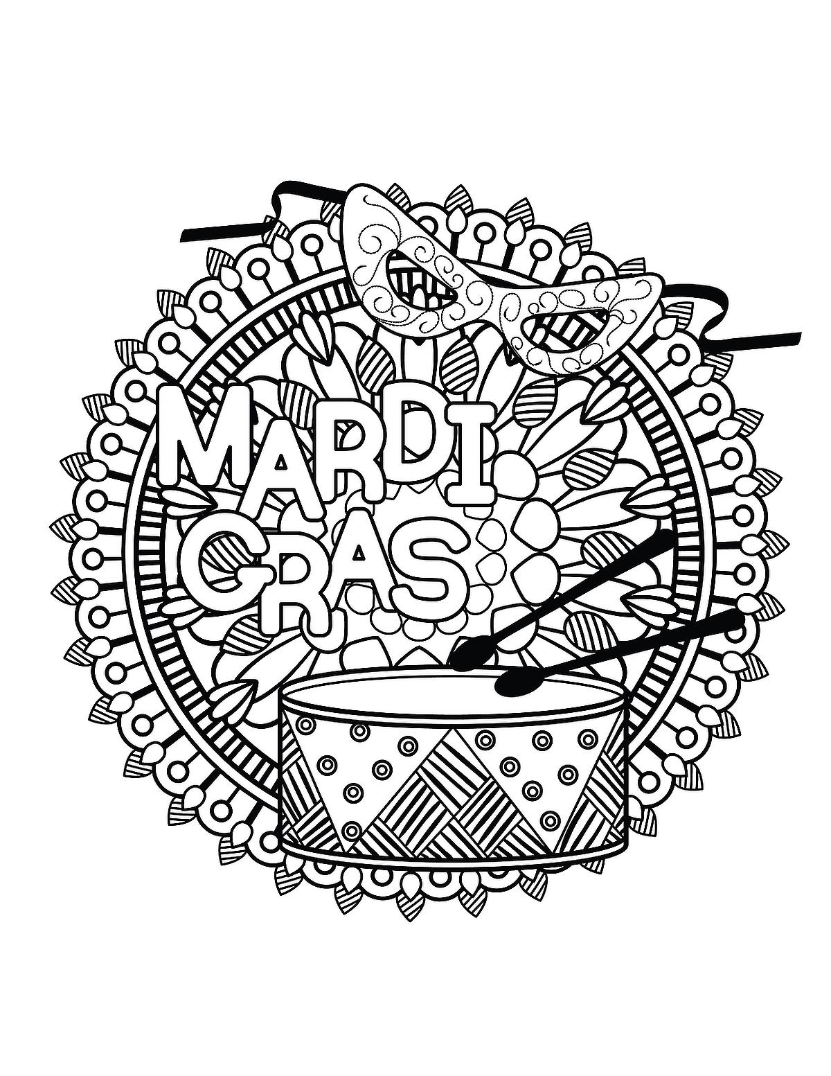 Mardi Gras Coloring Pages FREE Printable 21