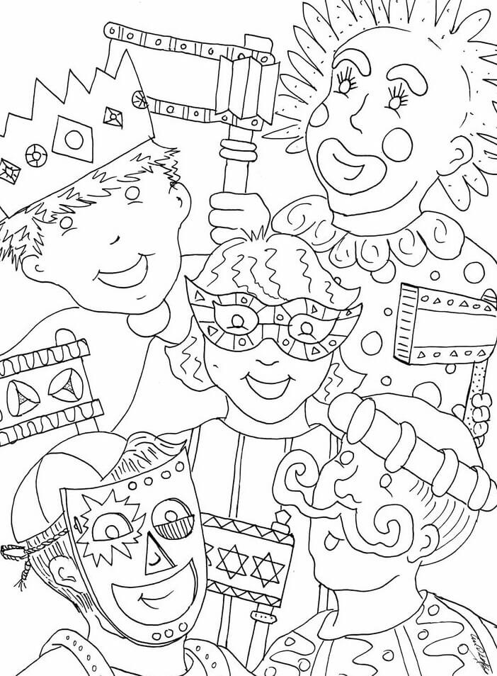 Mardi Gras Coloring Pages FREE Printable 23