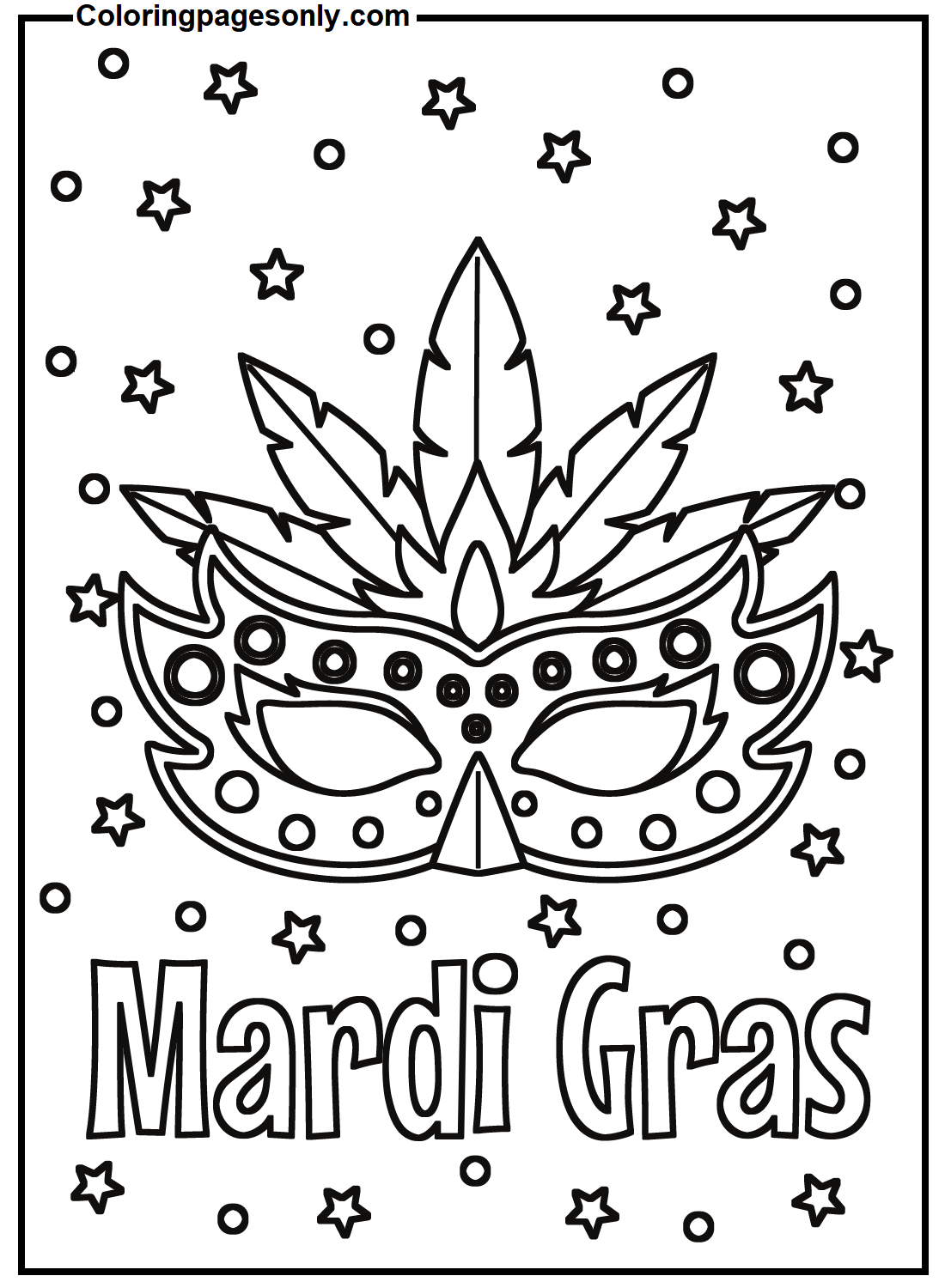 Mardi Gras Coloring Pages FREE Printable 26