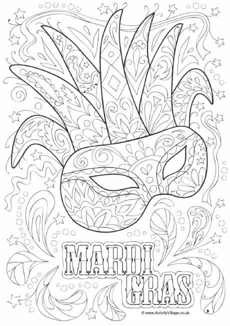 Mardi Gras Coloring Pages FREE Printable 28