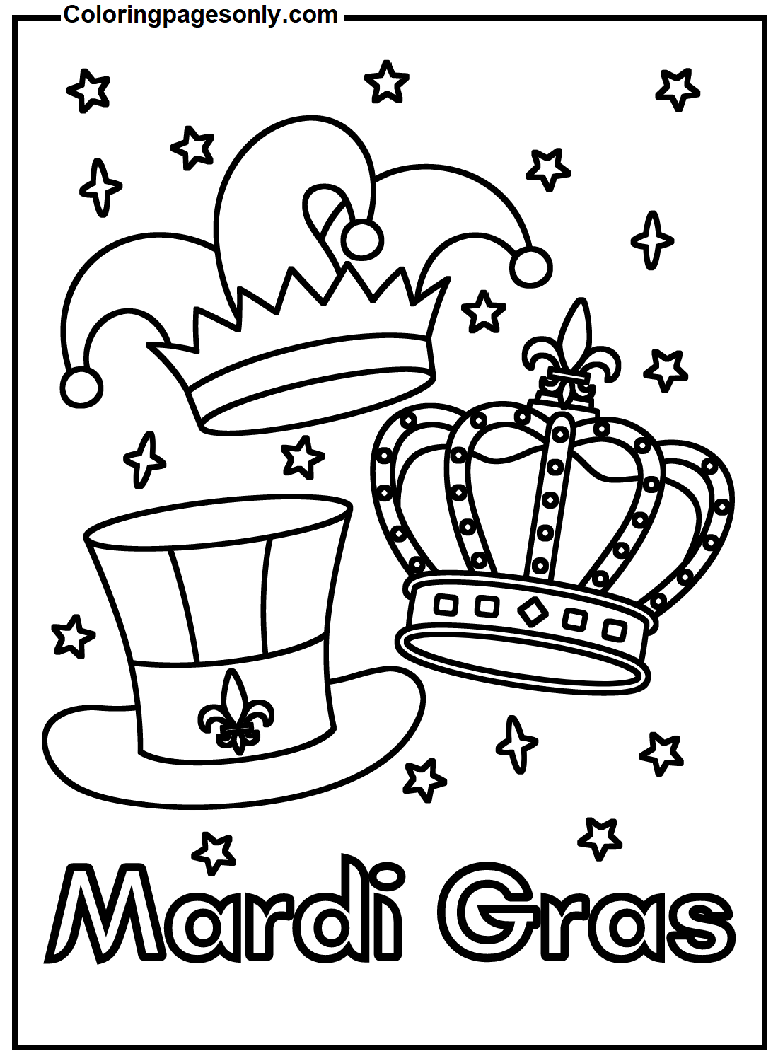 Mardi Gras Coloring Pages FREE Printable 30