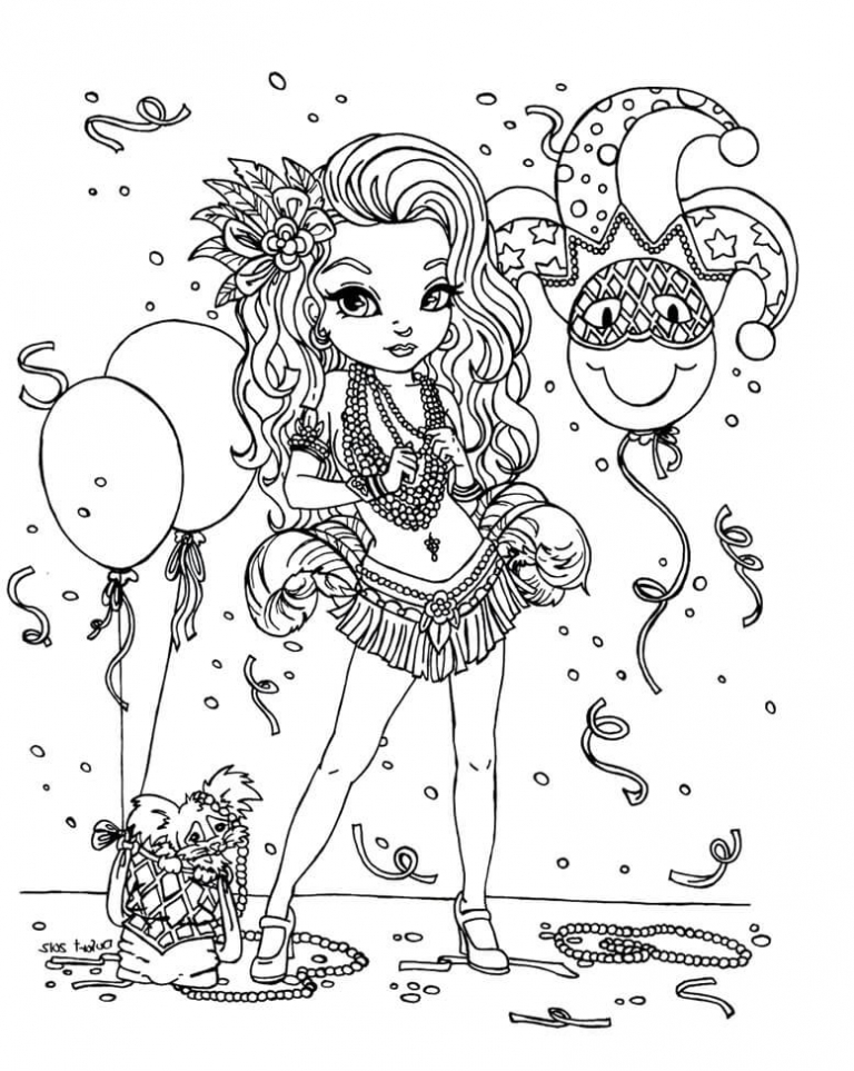 Mardi Gras Coloring Pages FREE Printable 36