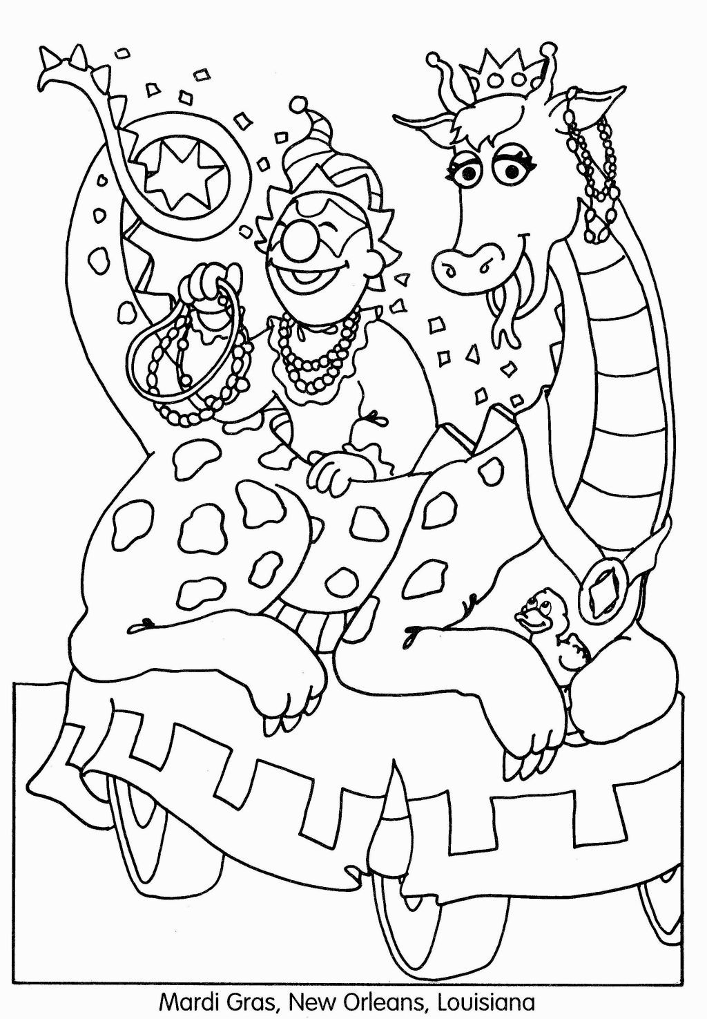 Mardi Gras Coloring Pages FREE Printable 5