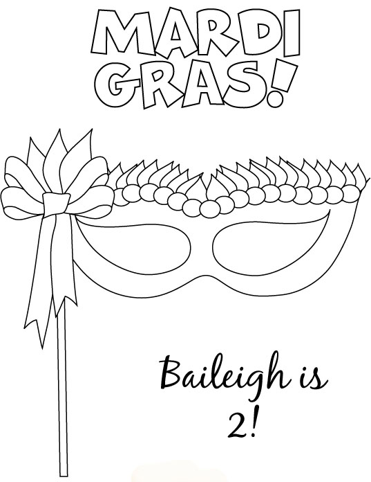 Mardi Gras Coloring Pages FREE Printable 6