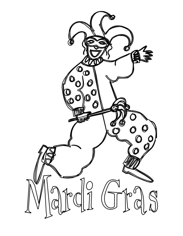 Mardi Gras Coloring Pages FREE Printable 9