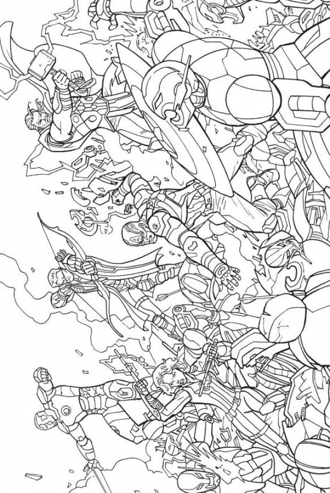 Marvel Avengers Coloring Pages Printable 1