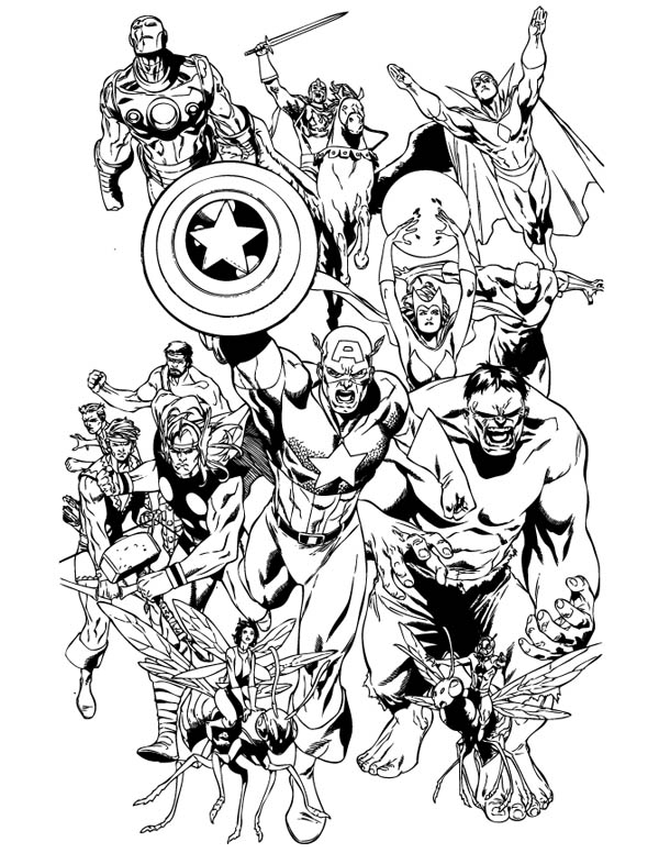 Marvel Avengers Coloring Pages Printable 105