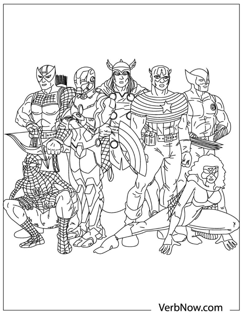 Marvel Avengers Coloring Pages Printable 111