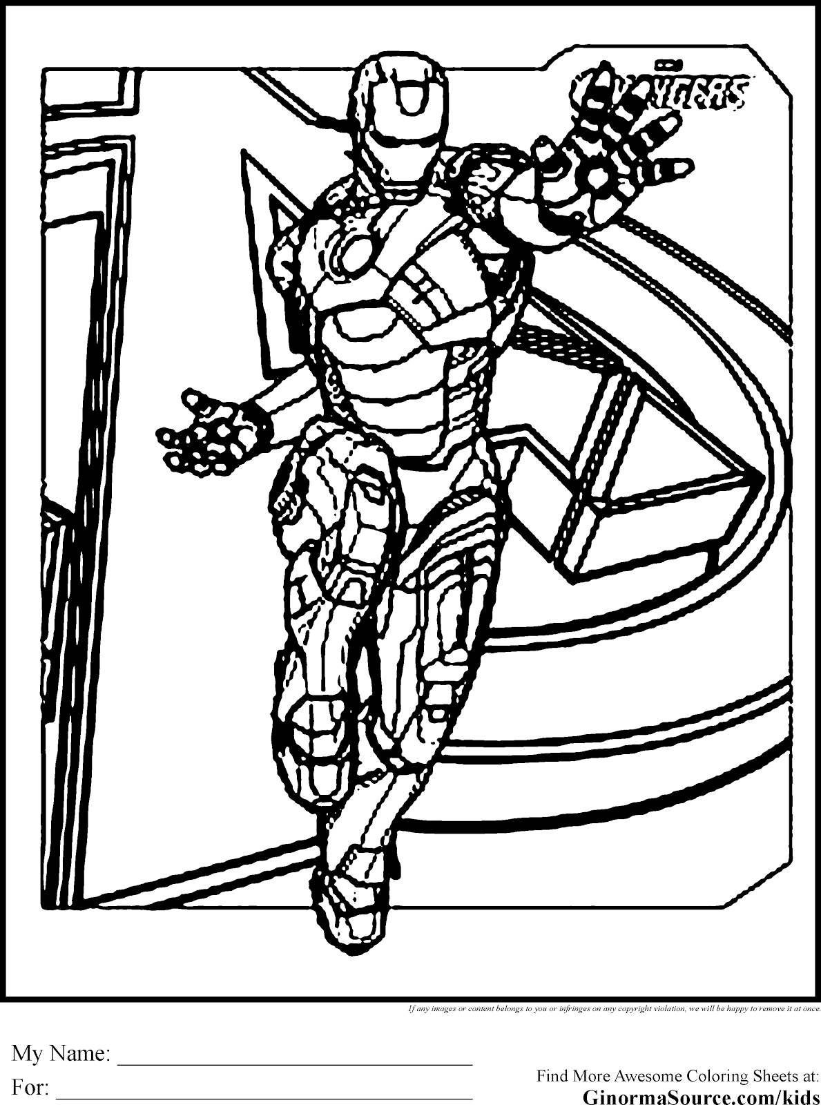 Marvel Avengers Coloring Pages Printable 113