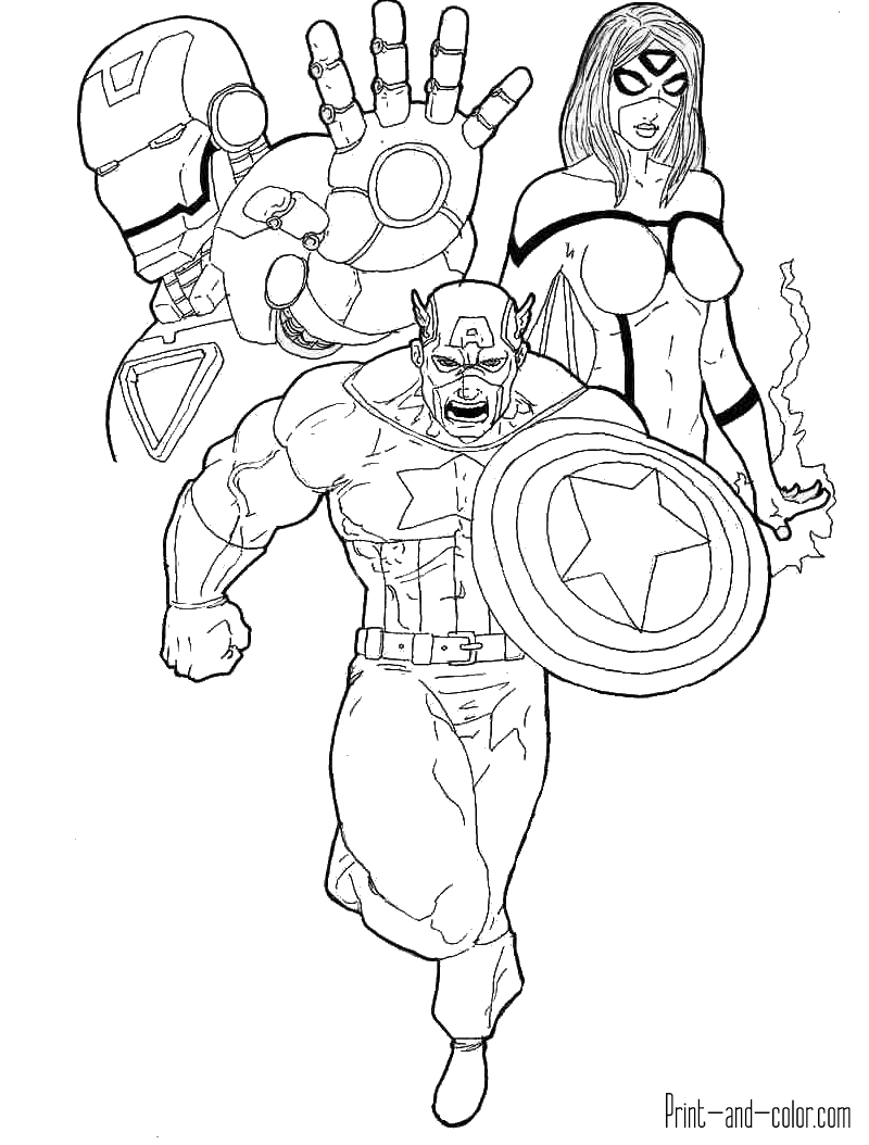 Marvel Avengers Coloring Pages Printable 127