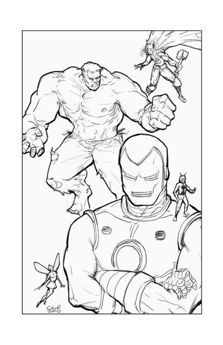 Marvel Avengers Coloring Pages Printable 135