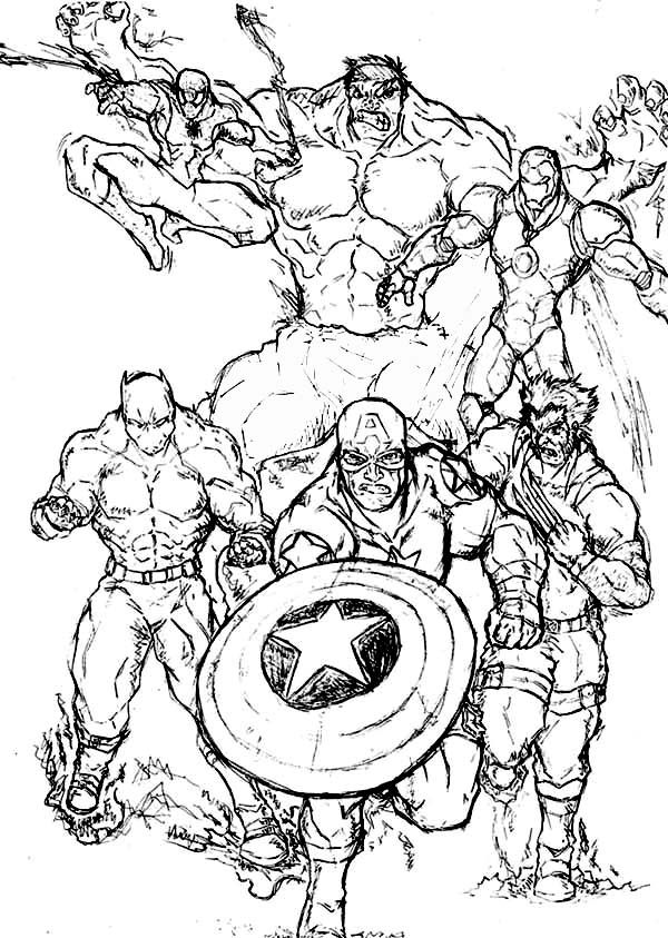 Marvel Avengers Coloring Pages Printable 155