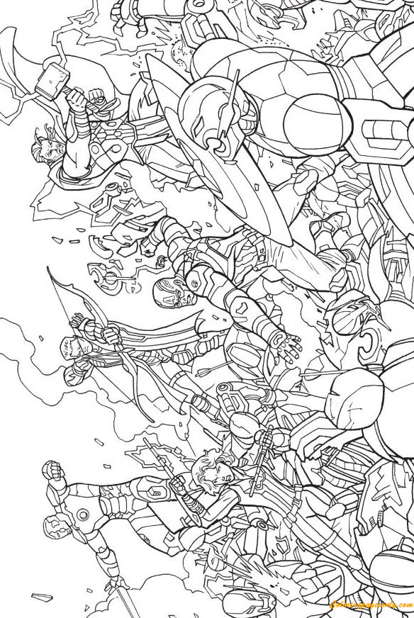 Marvel Avengers Coloring Pages Printable 16