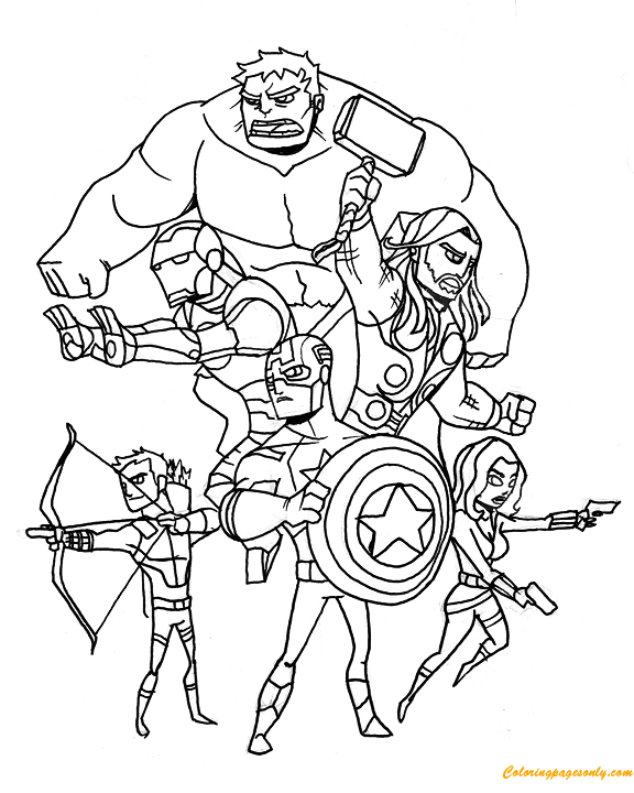 Marvel Avengers Coloring Pages Printable 2