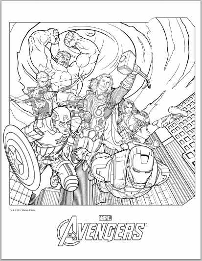 Marvel Avengers Coloring Pages Printable 21