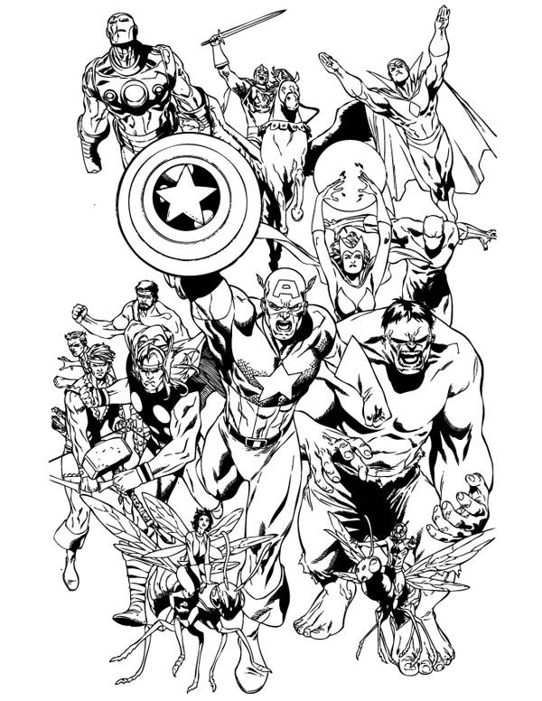 Marvel Avengers Coloring Pages Printable 26