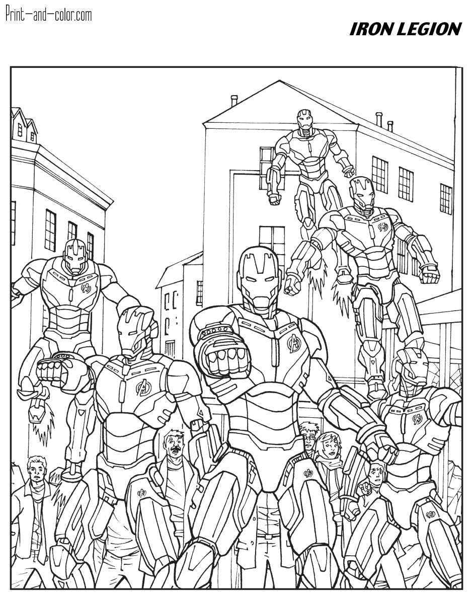 Marvel Avengers Coloring Pages Printable 38