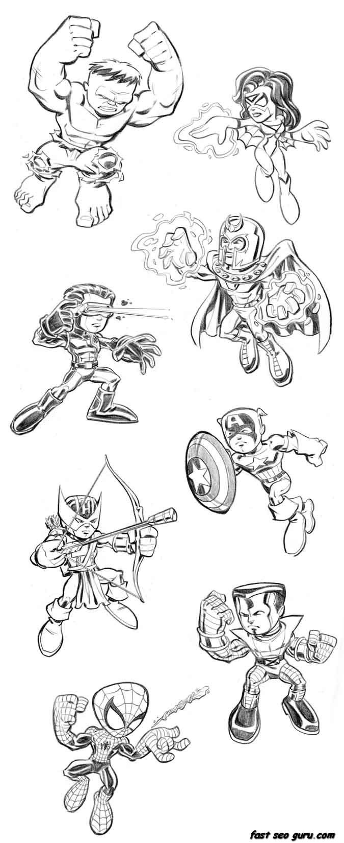 Marvel Avengers Coloring Pages Printable 62