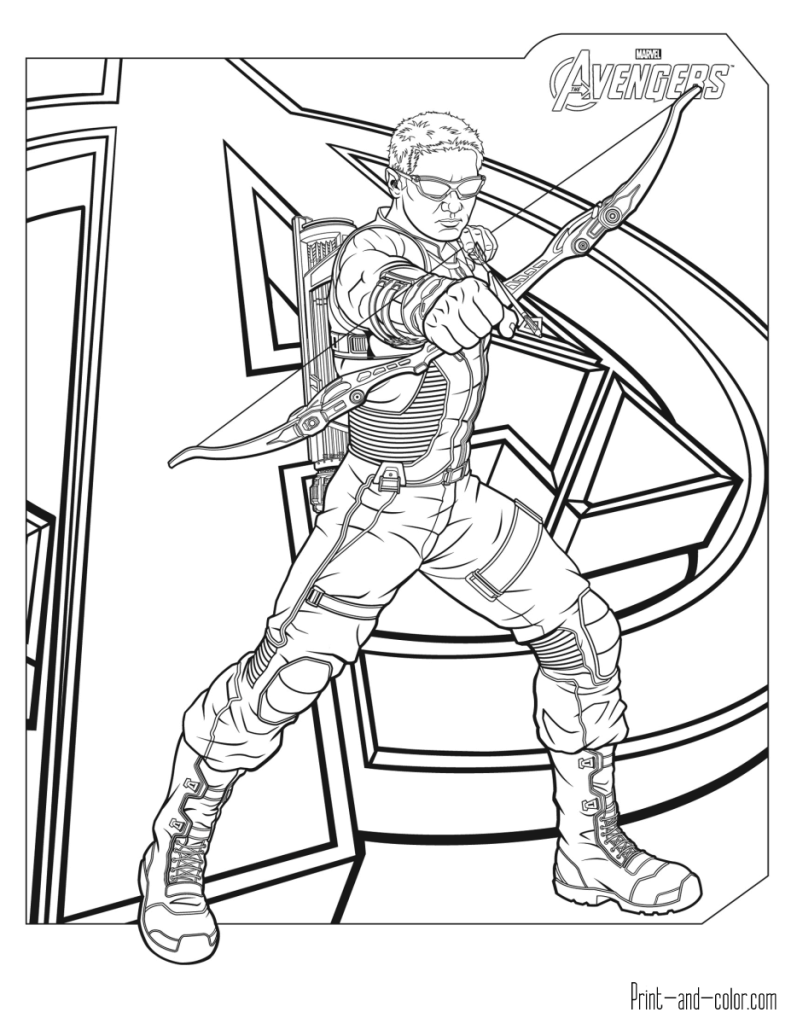 Marvel Avengers Coloring Pages Printable 78