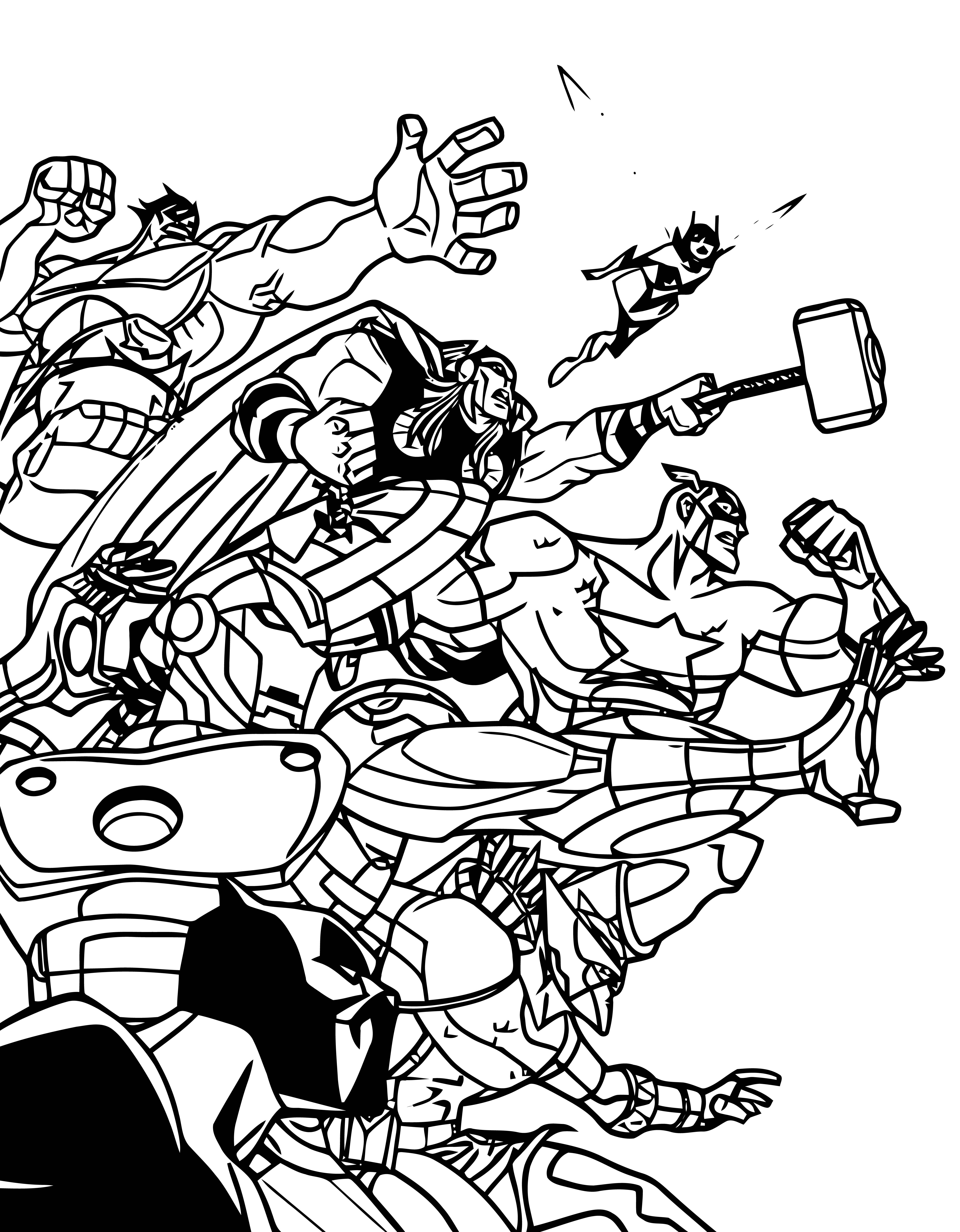 Marvel Avengers Coloring Pages Printable 93