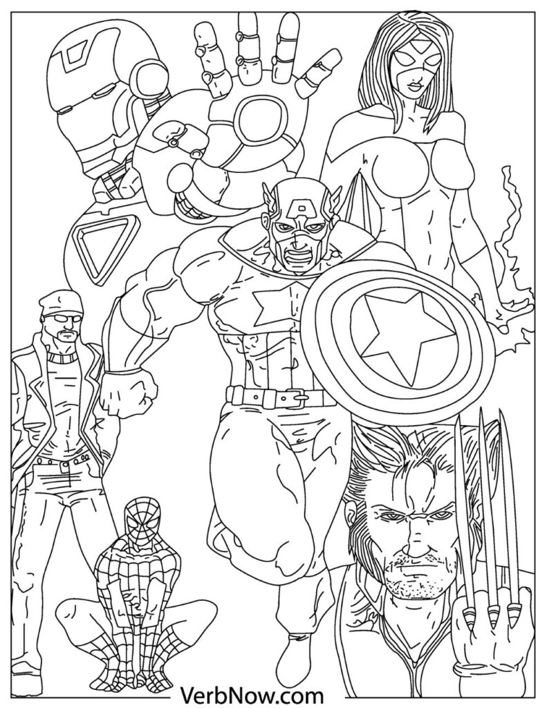 Marvel Avengers Coloring Pages Printable 94