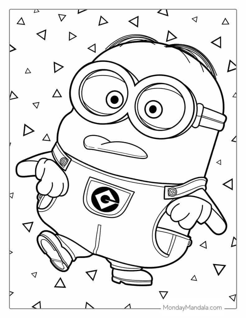 Minion Movie Coloring Pages Free Printable 123