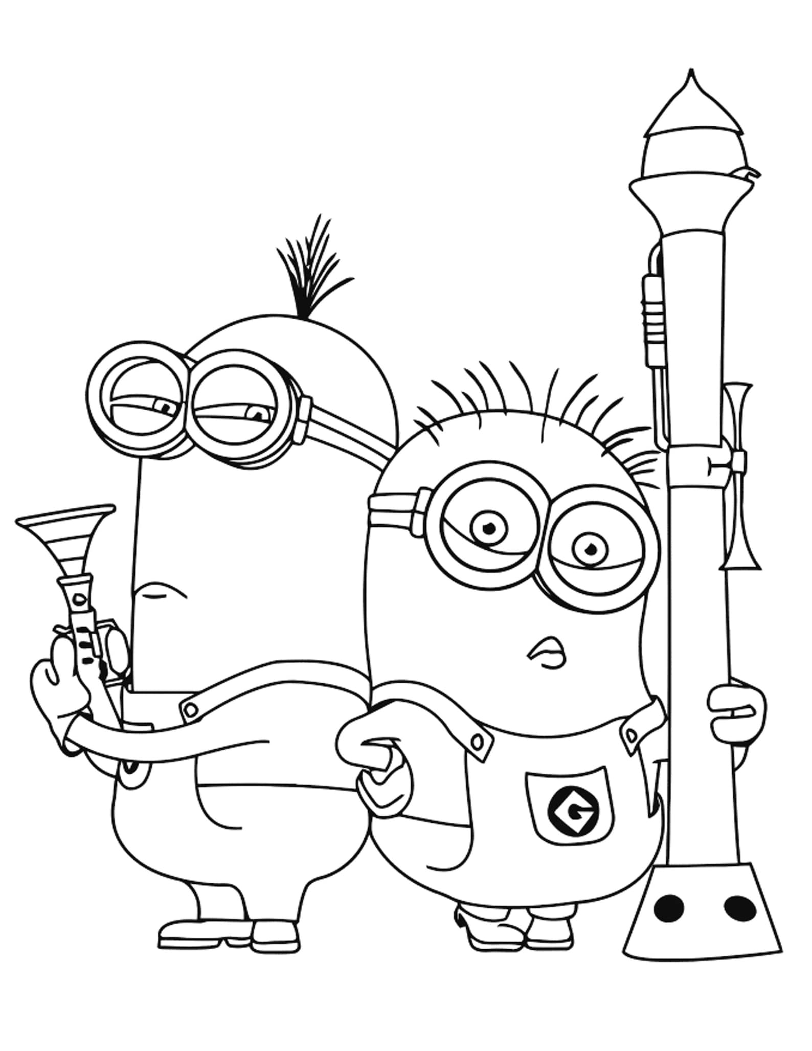 Minion Movie Coloring Pages Free Printable 23