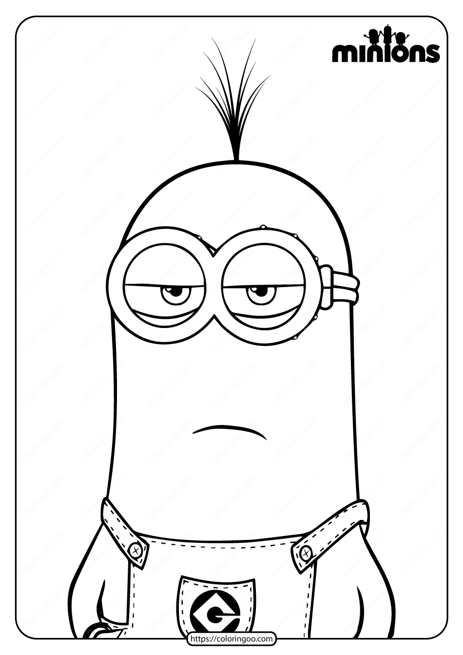 Minion Movie Coloring Pages Free Printable 25