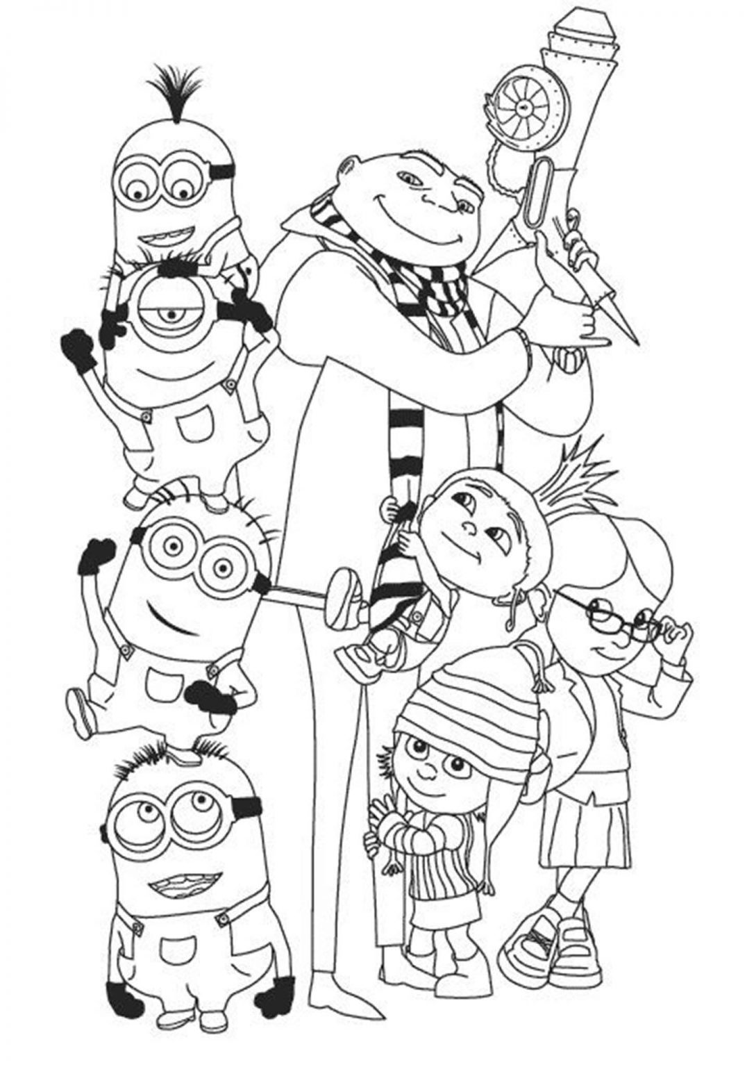 Minion Movie Coloring Pages Free Printable 36