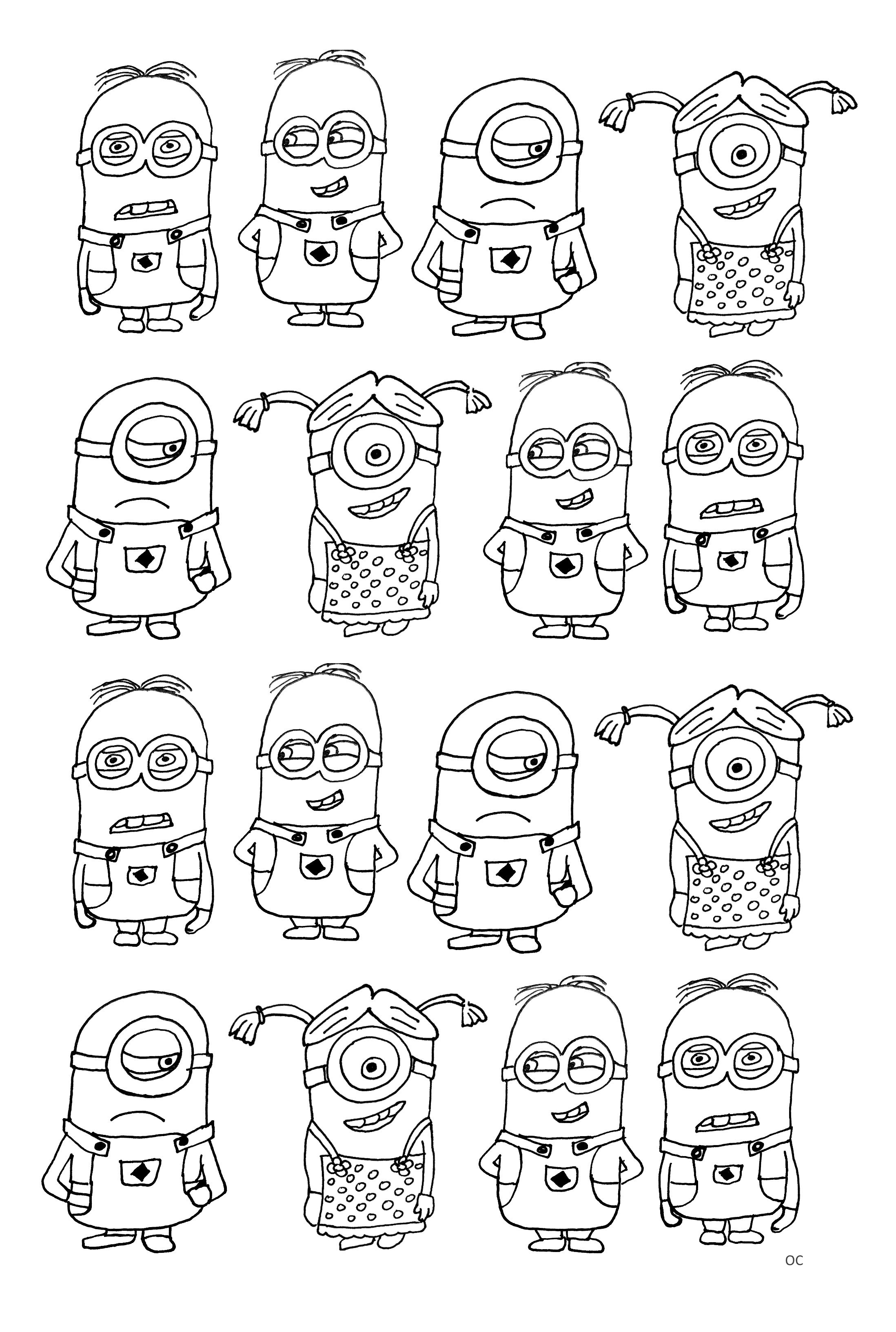 Minion Movie Coloring Pages Free Printable 38