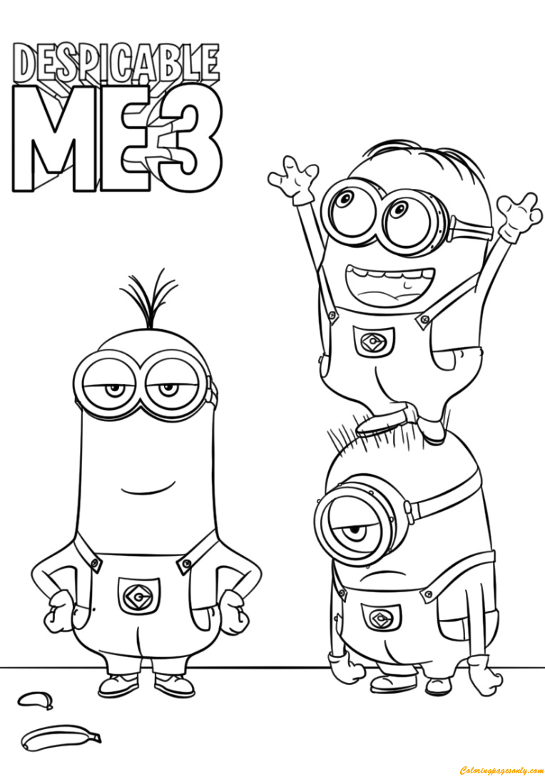 Minion Movie Coloring Pages Free Printable 8