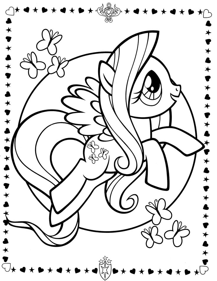 My Little Pony Coloring Pages Fluttershy 102